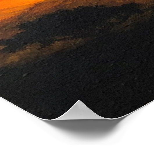 "Giraffe Sunset" Giraffe Schilderachtig Poster Pri (Hoek)