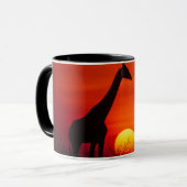 Giraffe Sunset Mug Mok (Voorkant links)