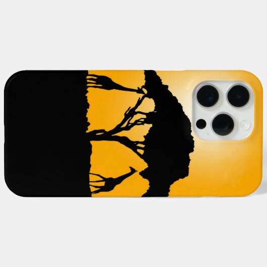 Giraffe Sunset Phone case (Achterkant (horizontaal))