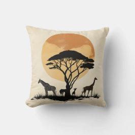 Giraffe Sunset Safari Pillow Kussen