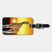 Giraffe Sunshine Popout Art Bagagelabel (Voorkant horizontaal)