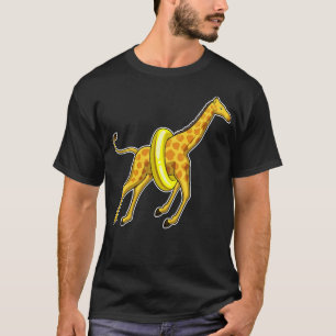 Giraffe Swimming Lifebuoy T-shirt