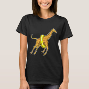 Giraffe Swimming Lifebuoy T-shirt