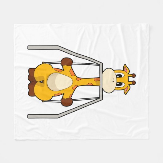 Giraffe Swing Fleece Deken (Voorkant (Horizontaal))