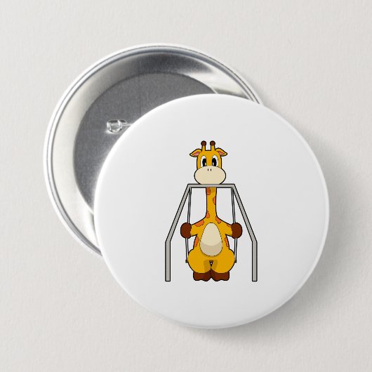 Giraffe Swing Ronde Button 7,6 Cm (Voorkant /achterkant)