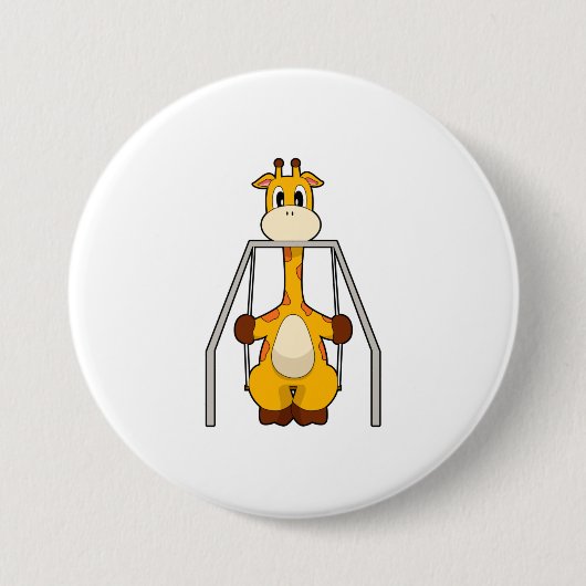 Giraffe Swing Ronde Button 7,6 Cm (Voorkant)