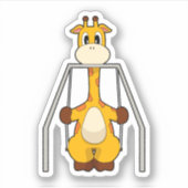 Giraffe Swing Sticker (Voorkant)