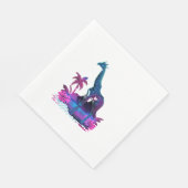 Giraffe Synthwave Vaporwave Art Servet (Hoek)