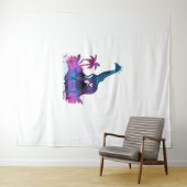 Giraffe Synthwave Vaporwave Art Wandkleed (In Situ (horizontaal))