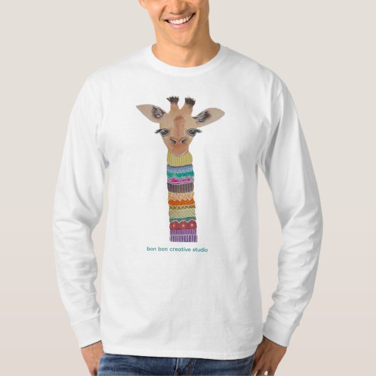Giraffe T-shirt met lange mouwen (Voorkant)