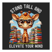 Giraffe T-shirt, Natuur Lover Shirt, Dierenprint Perfect Poster (Voorkant)