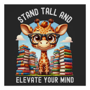 Giraffe T-shirt, Natuur Lover Shirt, Dierenprint Perfect Poster