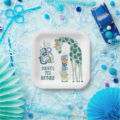 Giraffe Tea Party Kids Verjaardagsfeest Papieren Bordje (Feest)