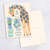 Giraffe Tea Party Kids Verjaardagsfeestuitnodiging Briefkaart