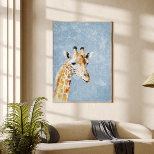 Giraffe tegen een Blue Sky Decoupage Tissuepapier