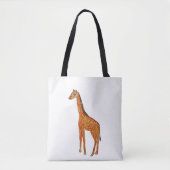 Giraffe tekening Aangepaste All-Over-Print Canvas Tote Bag (Voorkant)