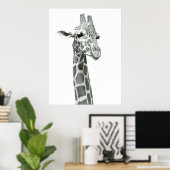 Giraffe Tekening Poster (Thuiskantoor)