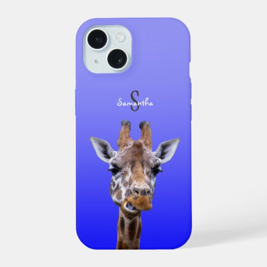 Giraffe telefoonhoesje iPhone 15 case (Achterkant)