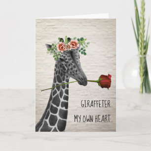 Giraffe ter Mijn eigen Valentijn van de Giraffe va Kaart