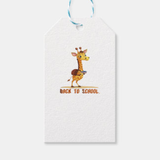 Giraffe Terug naar school Klassiek T-shirt Cadeaulabel