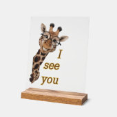 Giraffe.Text.I see you Acryl Bord (Hoek)