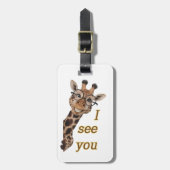 Giraffe.Text.I see you Bagagelabel (Voorkant verticaal)