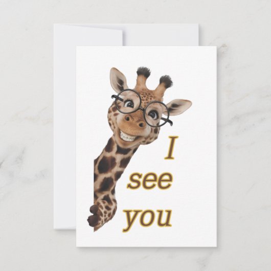 Giraffe.Text.I see you Bedankkaart (Voorkant)