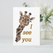 Giraffe.Text.I see you Bedankkaart (Staand voorkant)