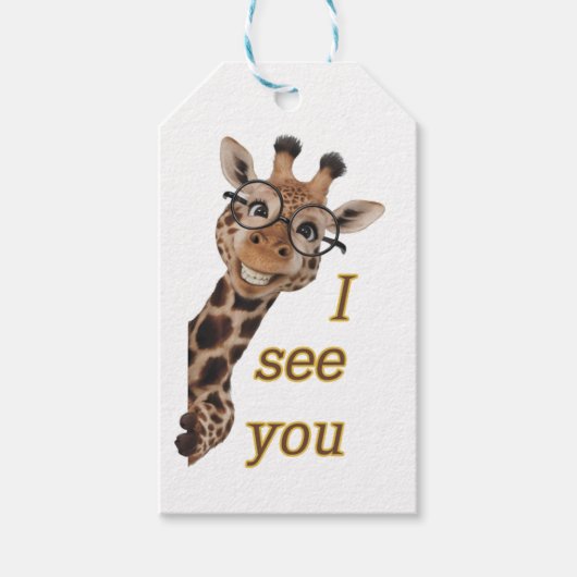 Giraffe.Text.I see you Cadeaulabel (Voorkant)
