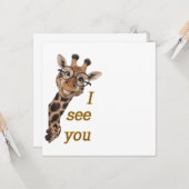 Giraffe.Text.I see you Kaart (Voorkant / Achterkant in situ)