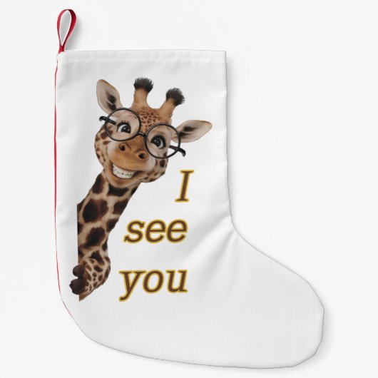 Giraffe.Text.I see you Kleine Kerstsok (Voorkant)