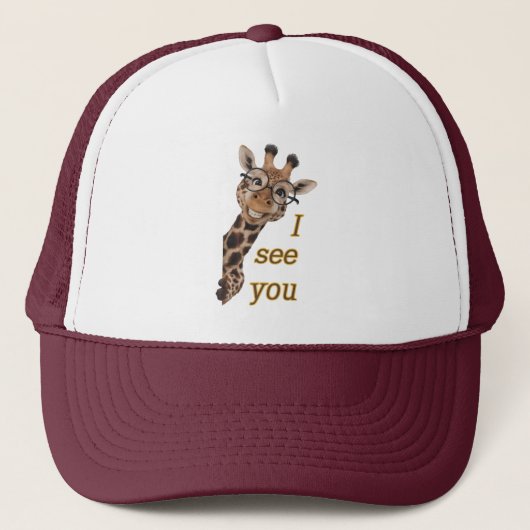 Giraffe.Text.I see you Trucker Pet (Voorkant)