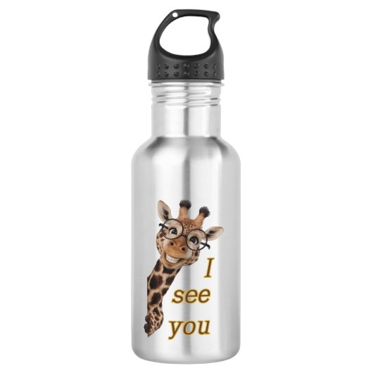 Giraffe.Text.I see you Waterfles (Voorkant)