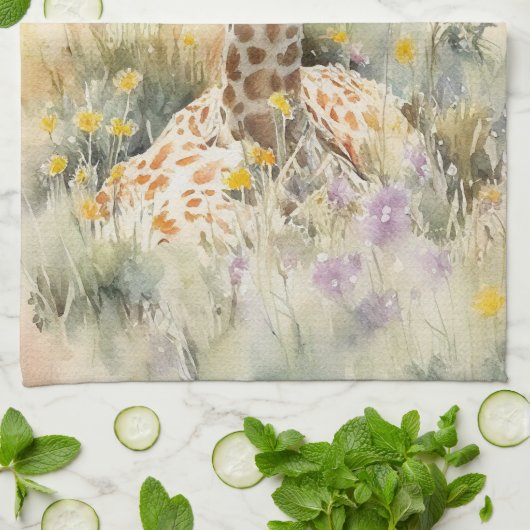 Giraffe Theedoek (Gevouwen)