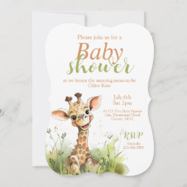 Giraffe-thema Baby shower Uitnodiging