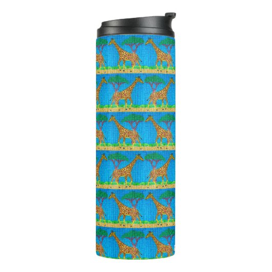 Giraffe - thermische tumbler thermosbeker (Gedraaid links)
