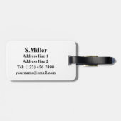 Giraffe Thing Zwart Wit Grijs Digitale Kunst Bagagelabel (Achterkant horizontaal)