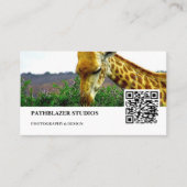 Giraffe Thorn Tree | Wildlife fotografie | Visitekaartje (Voorkant)