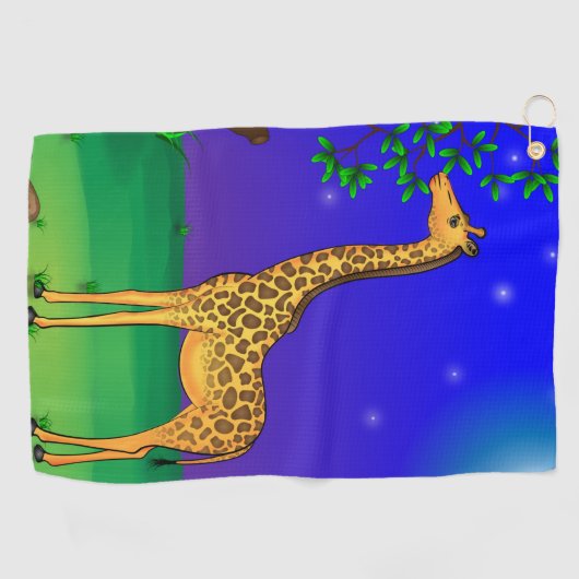Giraffe ThRapport Golf Towel Golfhanddoek (Horizontaal)
