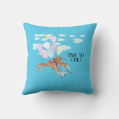 Giraffe tijd om te chillen kussen (Achterkant)