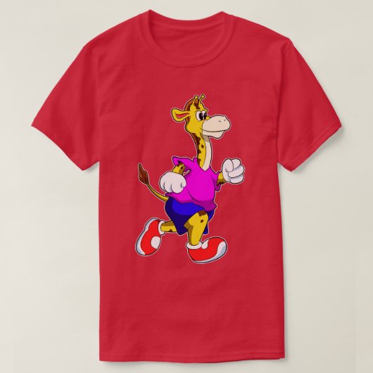 Giraffe tijdens uitvoering t-shirt (Design voorkant)