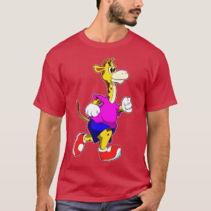 Giraffe tijdens uitvoering t-shirt