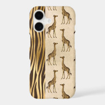 Giraffe & Tijgerprint Goud Bruin Prachtig Chic