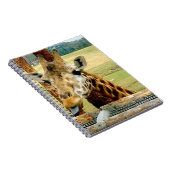 Giraffe tikt op Tongue Out notebook Notitieboek (Rechterzijde)
