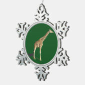 Giraffe Tin Sneeuwvlok Ornament (Rechts)