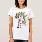 Giraffe tong - schattige en grappige dieren voor l t-shirt (Voorkant)