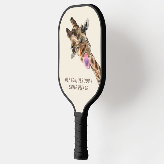 Giraffe Tongue Afspelen Pickleball Paddle Smile (Links)