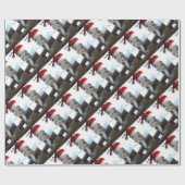Giraffe-Tongue-Kerstman Cadeaupapier (Vlak)