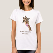 Giraffe Tongue Out Funny T-shirt - Aangepaste teks (Voorkant)