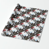 Giraffe-Tongue-Santa Cadeaupapier (Uitgerold)